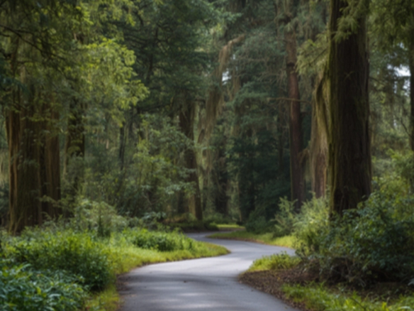 A leafy native bush walking path in Riccarton, Christchurch